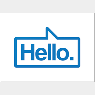 Hello - Talking Shirt (Blue) Posters and Art